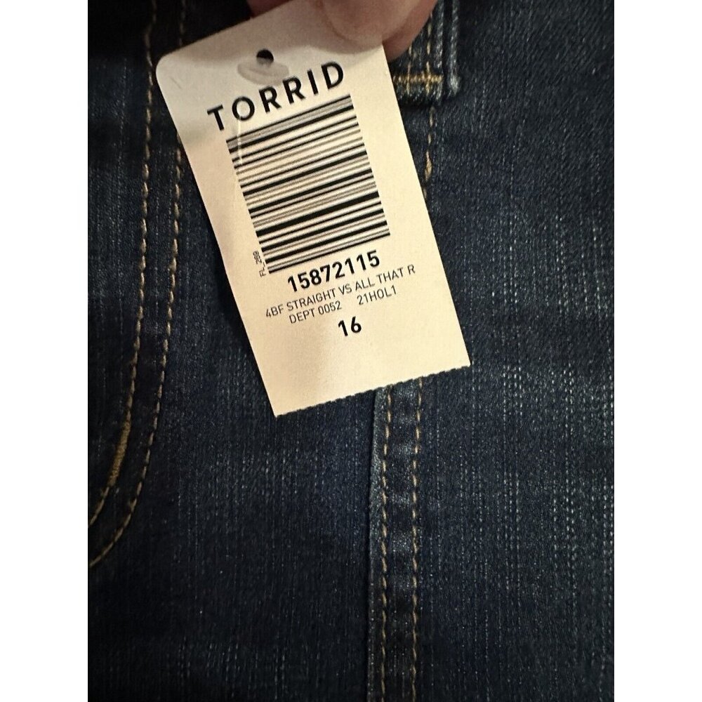 Torrid Boyfriend Straight Vintage Stretch High Rise Denim Jeans Size 16 - Picture 2 of 9